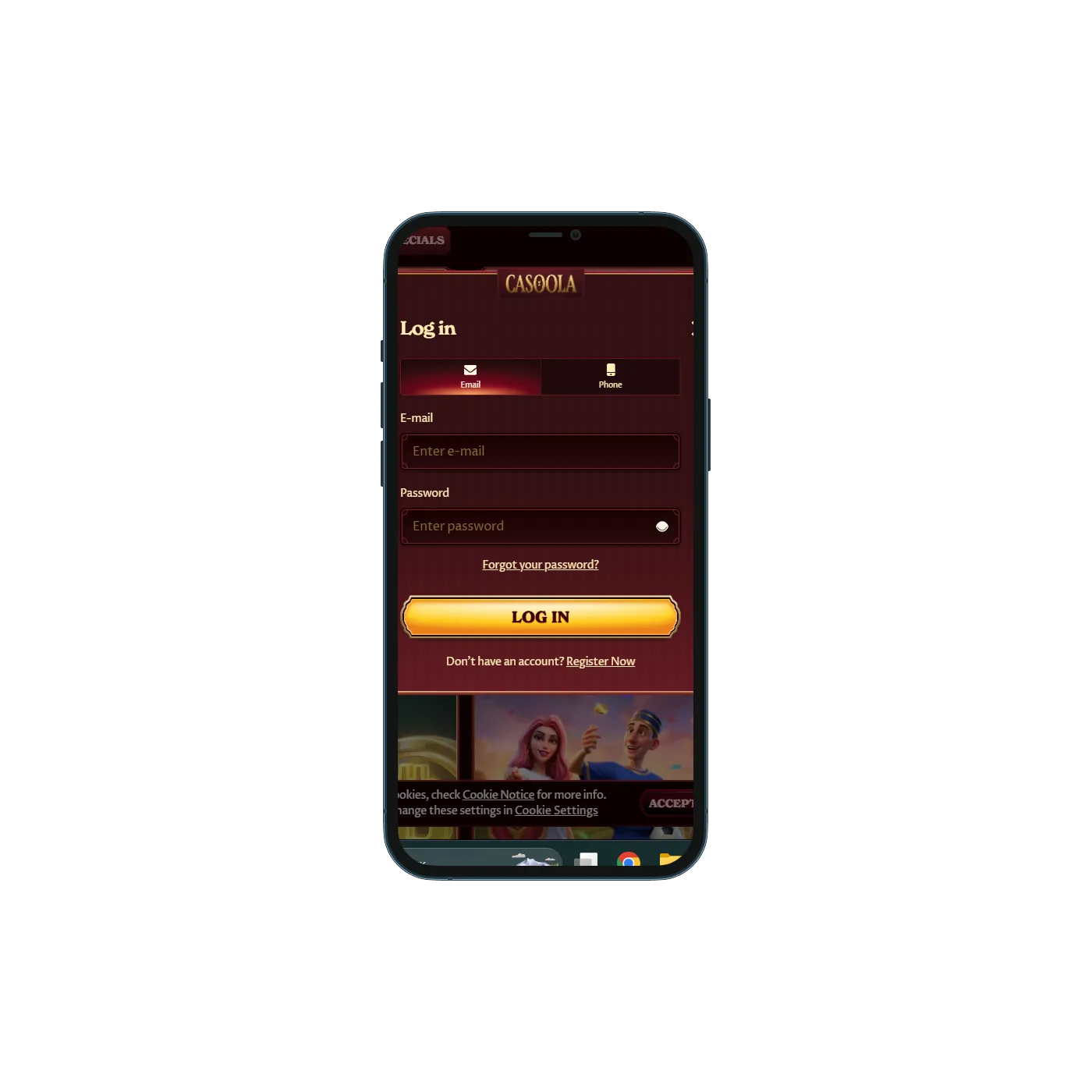 Casoola Casino register